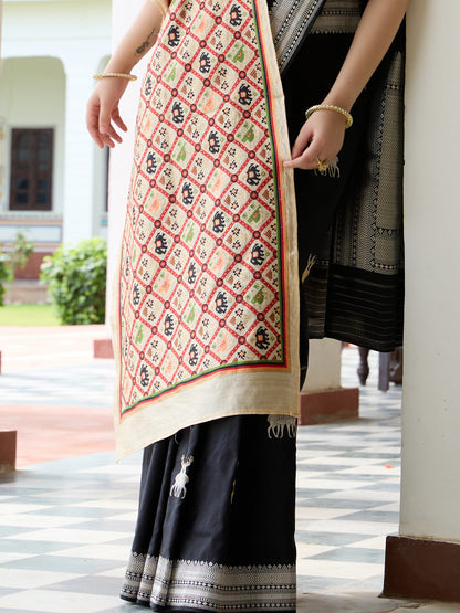 Pure Chiniya Silk Banarasi Woven Stole