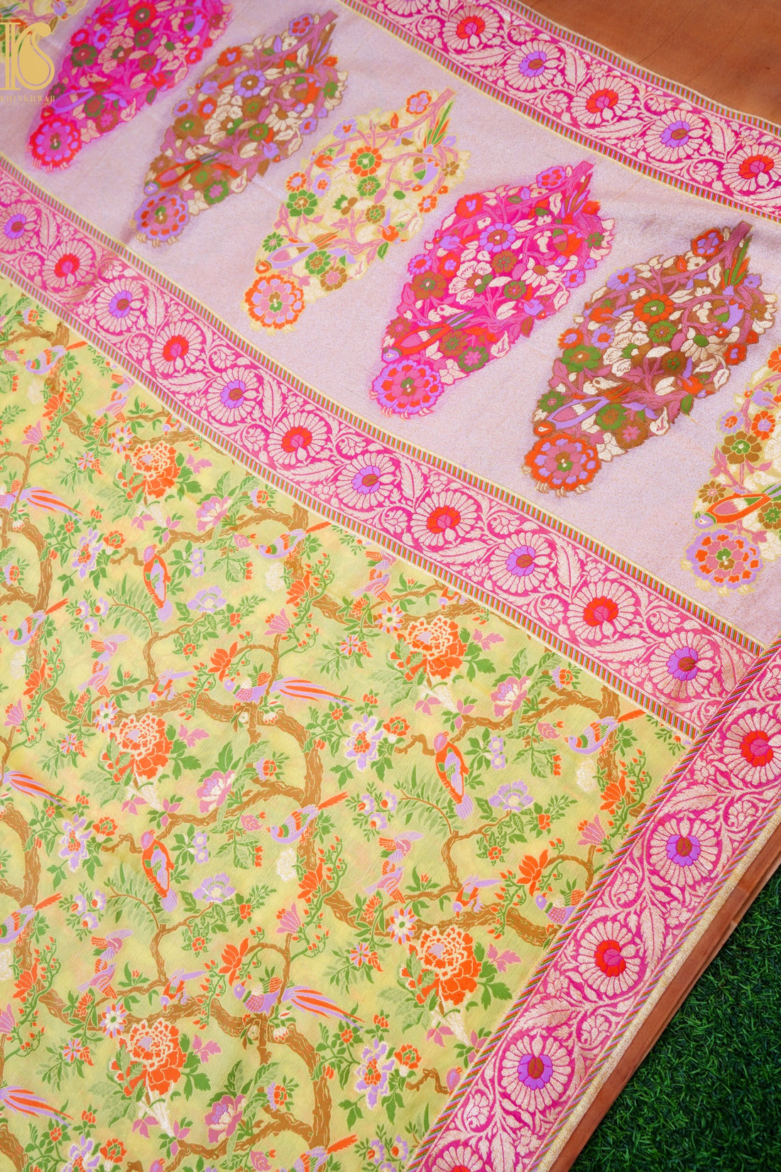 Moonga Silk Meenakari Banarasi Dupatta