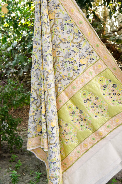 Moonga Silk Meenakari Banarasi Dupatta