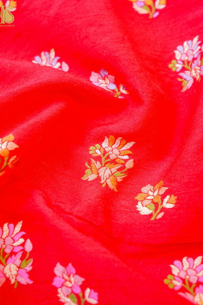 Pure Moonga Silk Handloom Banarasi Fabric