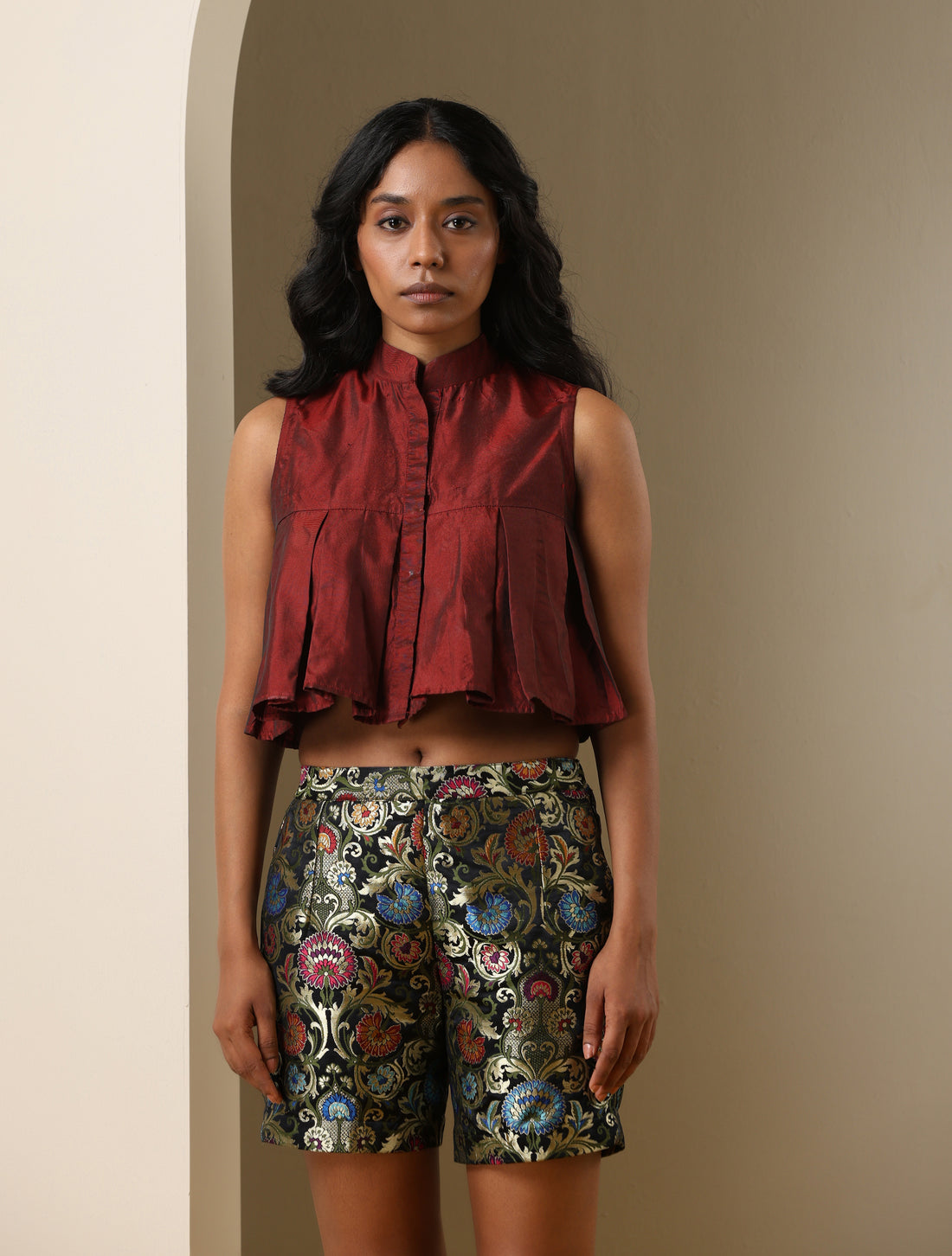 Black Kinkhab / Kimkhab Brocade Banarasi Shorts