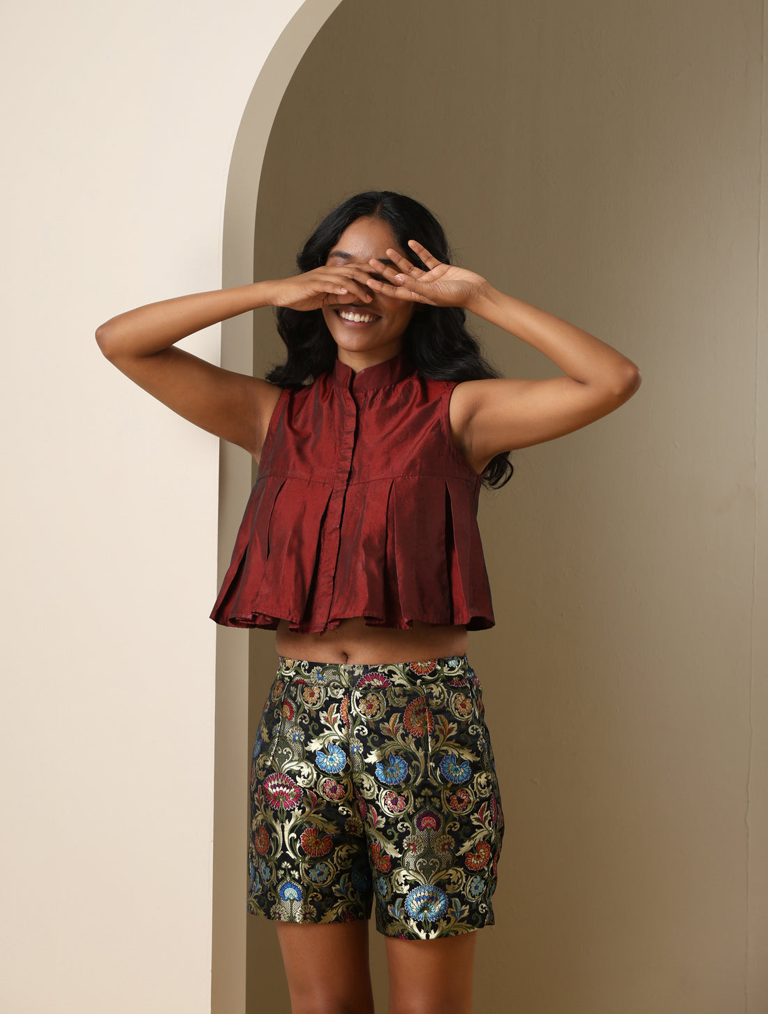 Black Kinkhab / Kimkhab Brocade Banarasi Shorts