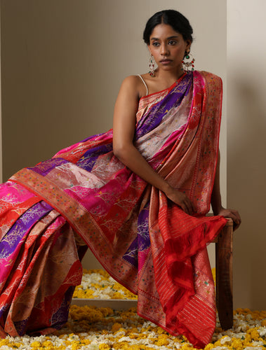 Handloom Banarasi Rangkat Silk Saree