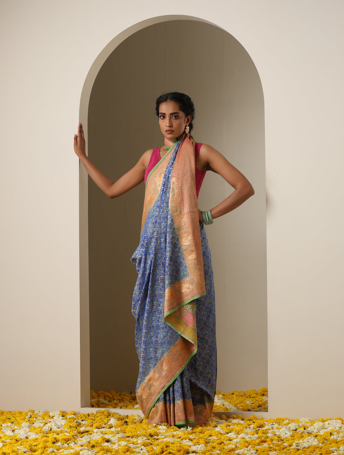 Georgette Banarasi Birds Saree