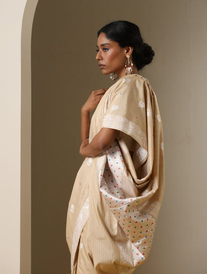 Handloom Banarasi Pure Moonga Silk Peacock Saree