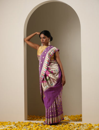 Banarasi Georgette Silk Muniya Bandhani Saree