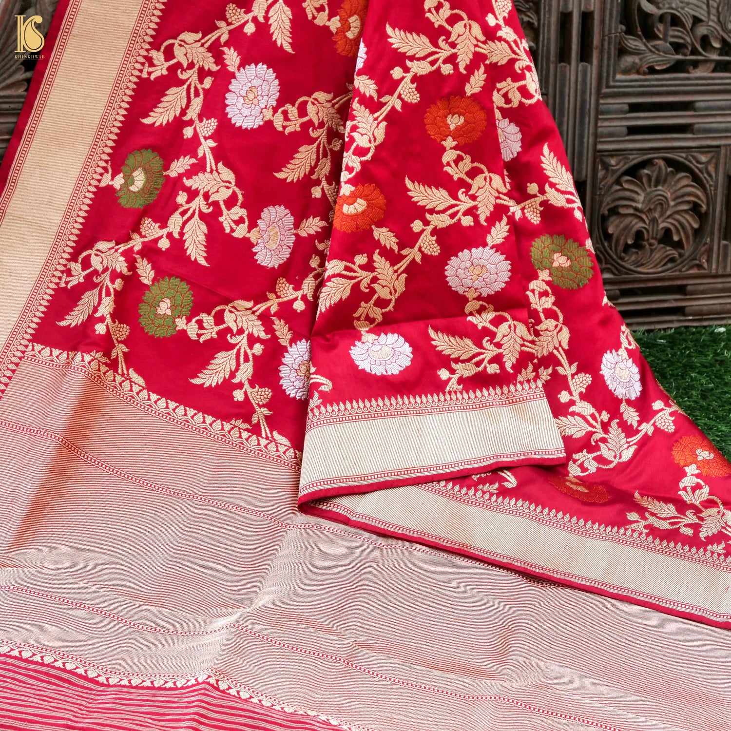 Handwoven Banarasi Katan Silk Kadwa Dupatta