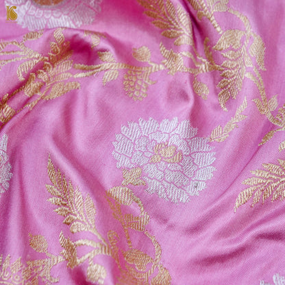 Handwoven Pure Katan Silk Lilac Banarasi Kadwa Dupatta