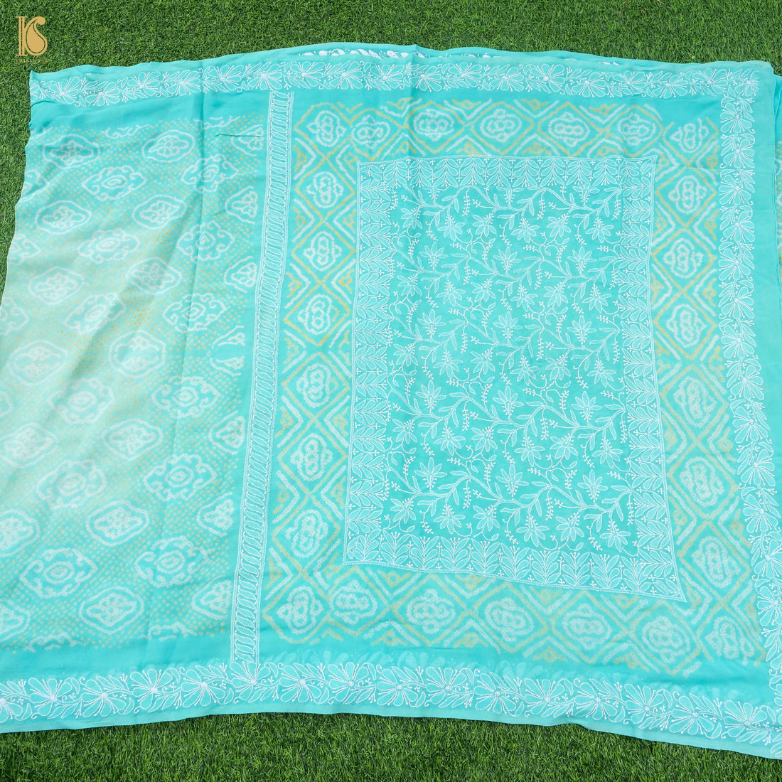 Chikankari Bandhani Georgette Saree