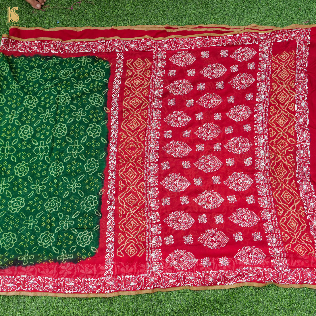 Chikankari Bandhani Georgette Saree