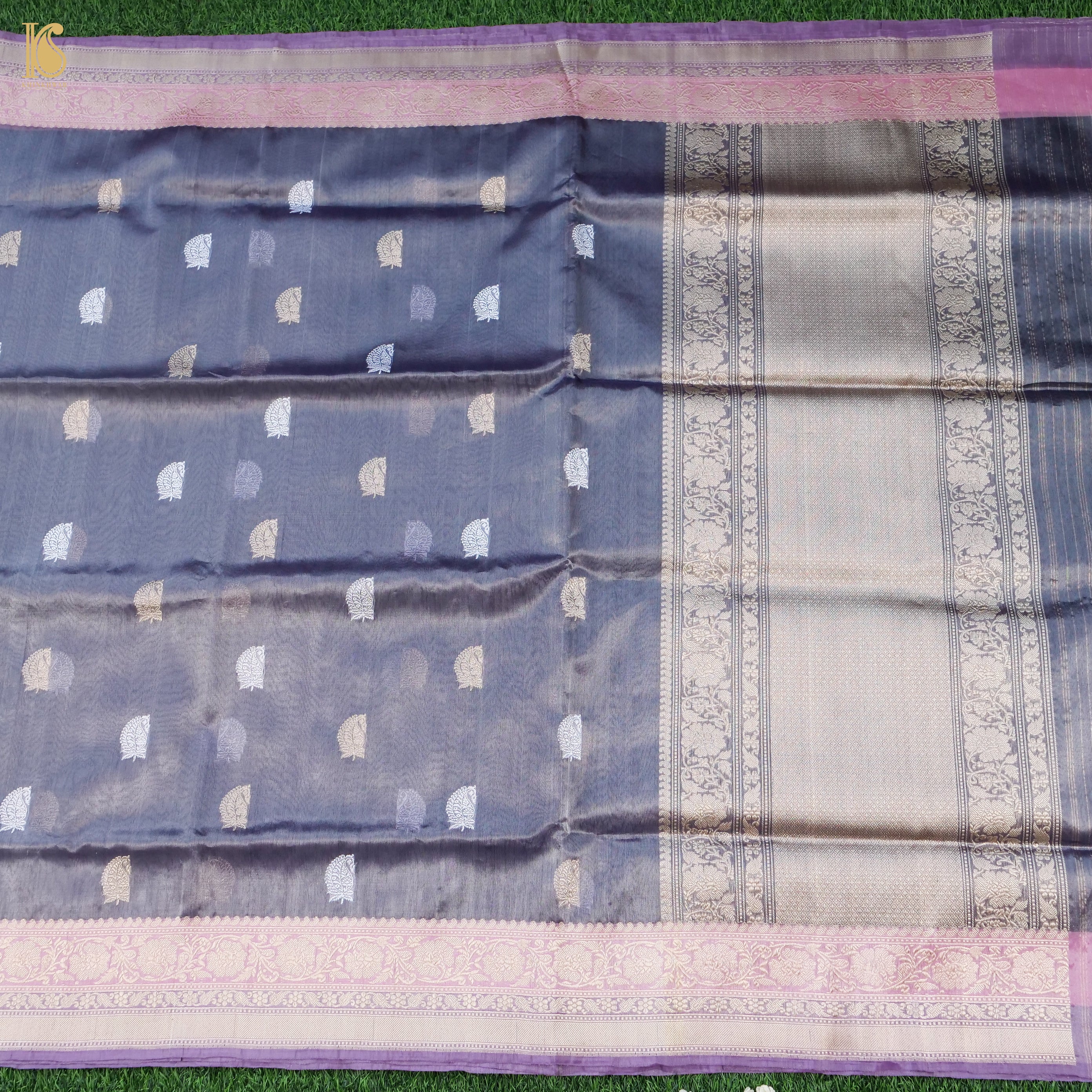 Handloom Banarasi Tissue Silk Rekha Saree