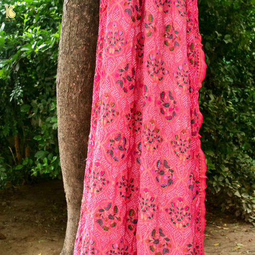 Banarasi Georgette Bandhani Saree