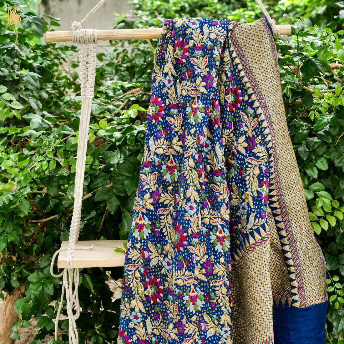 Pure Georgette Banarasi Meenakari Bandhani Dupatta