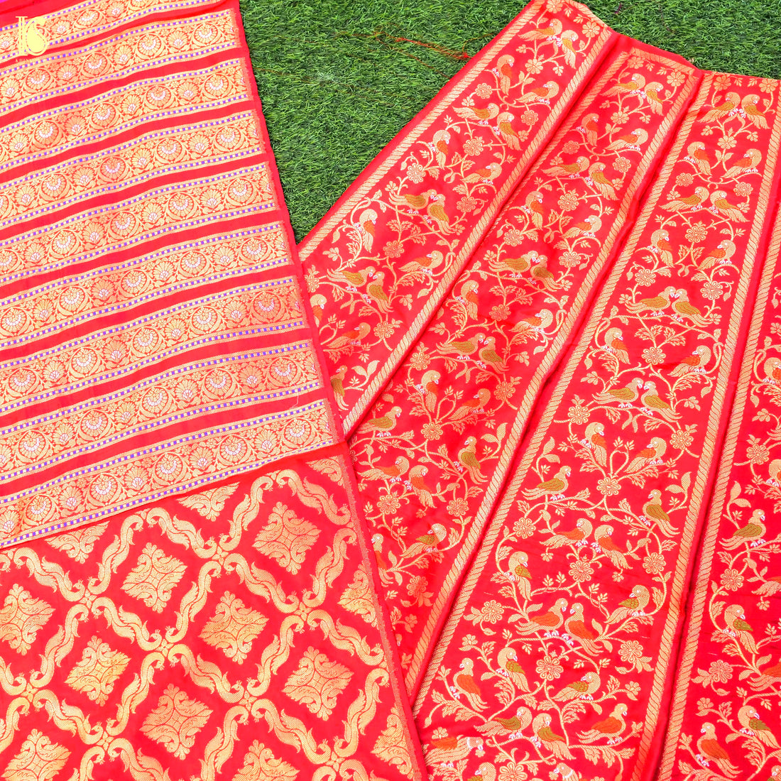 Handloom Banarasi Katan Silk Kalidar Kilikila Lehenga