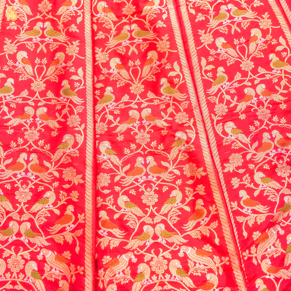 Handloom Banarasi Katan Silk Kalidar Shikargah Lehenga