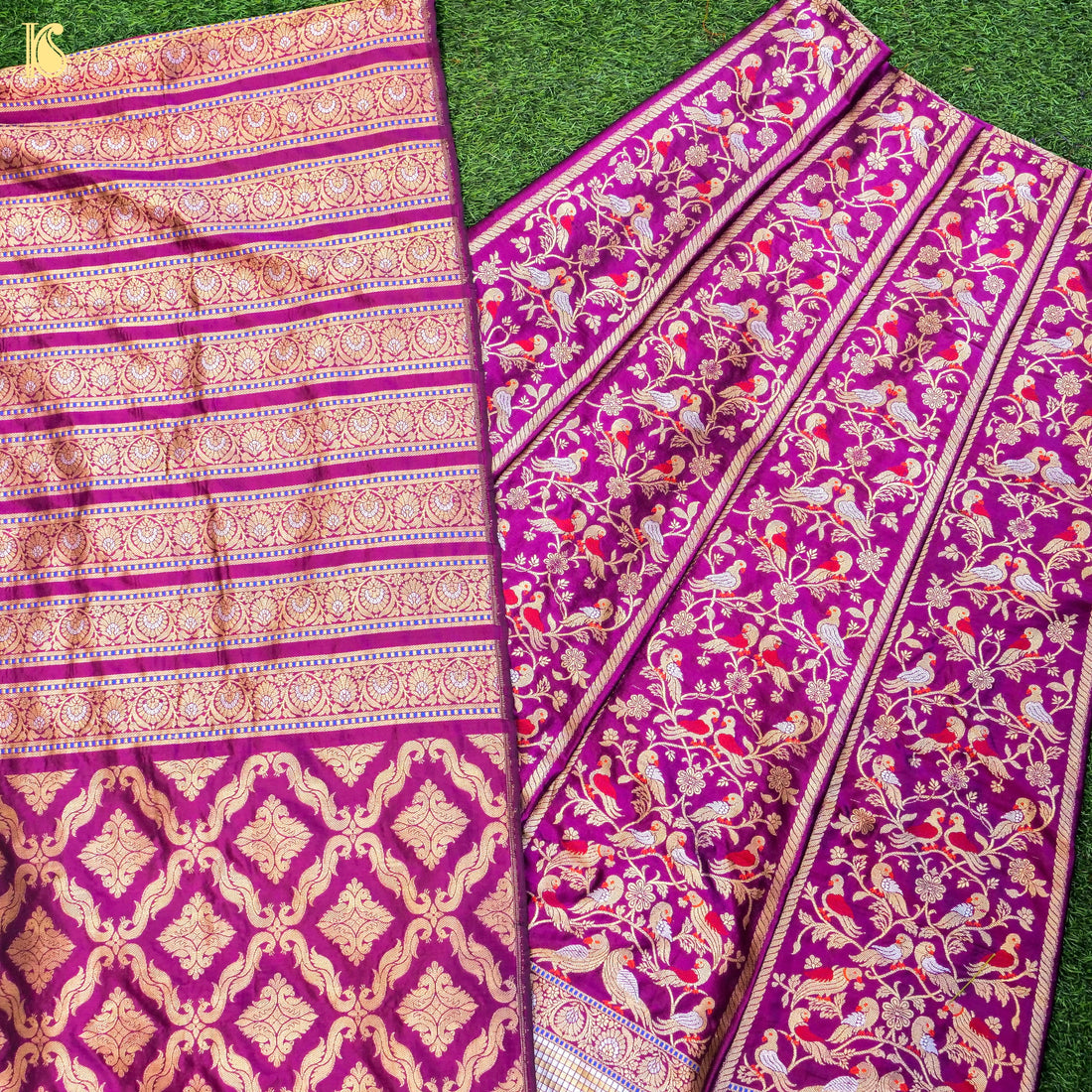 Handloom Banarasi Katan Silk Kalidar Kilikila Lehenga