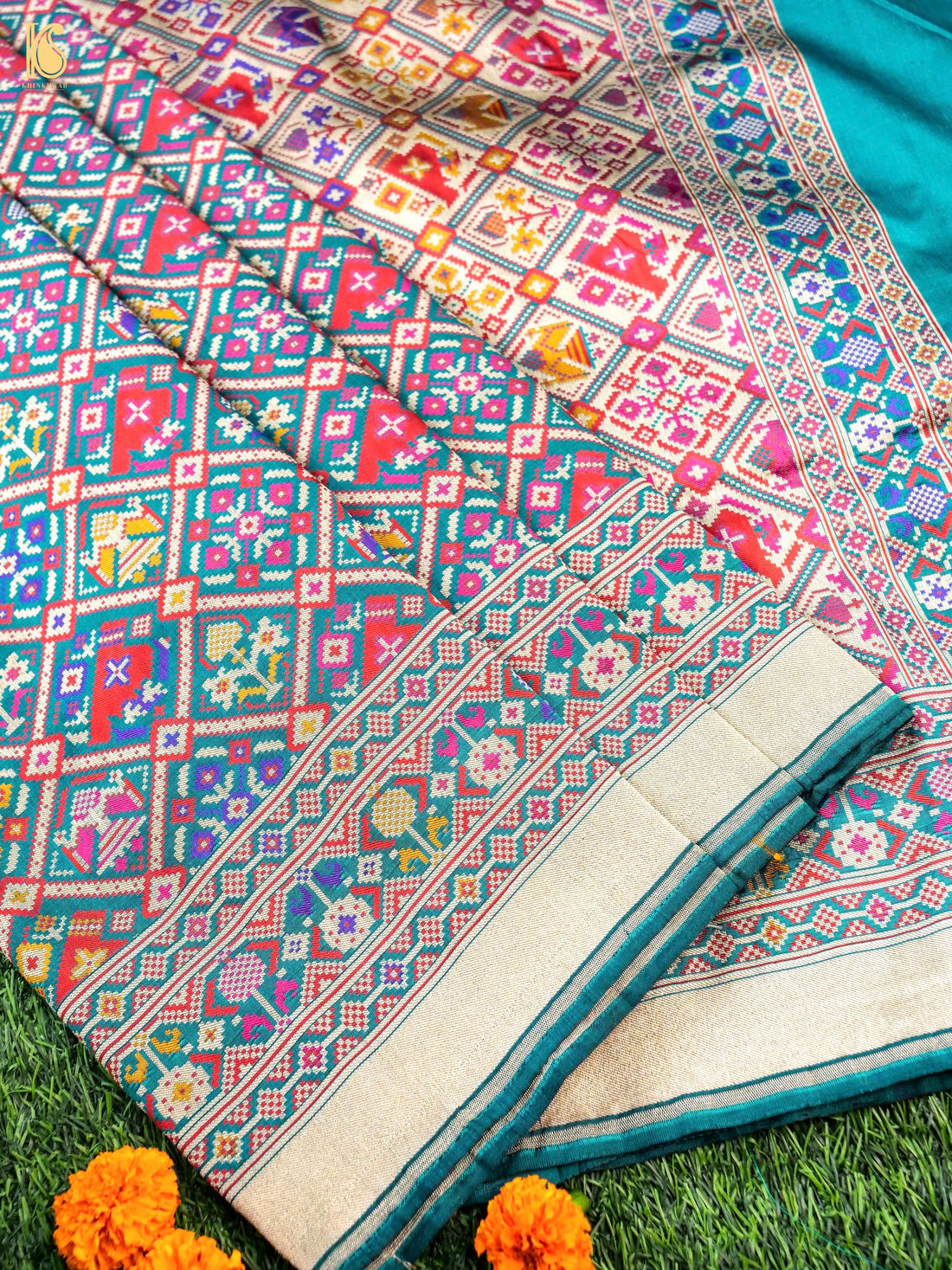 Handwoven Pure Katan Silk Banarasi Patola Saree