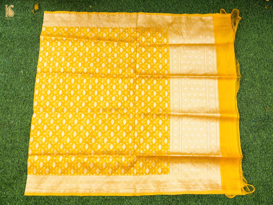 Handloom Pure Kora Silk Banarasi Dupatta