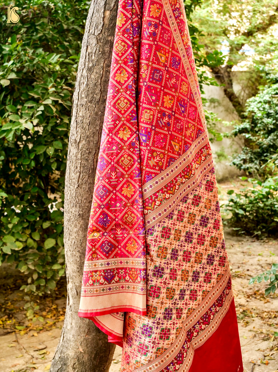 Handloom Katan Silk Banarasi Patola Dupatta