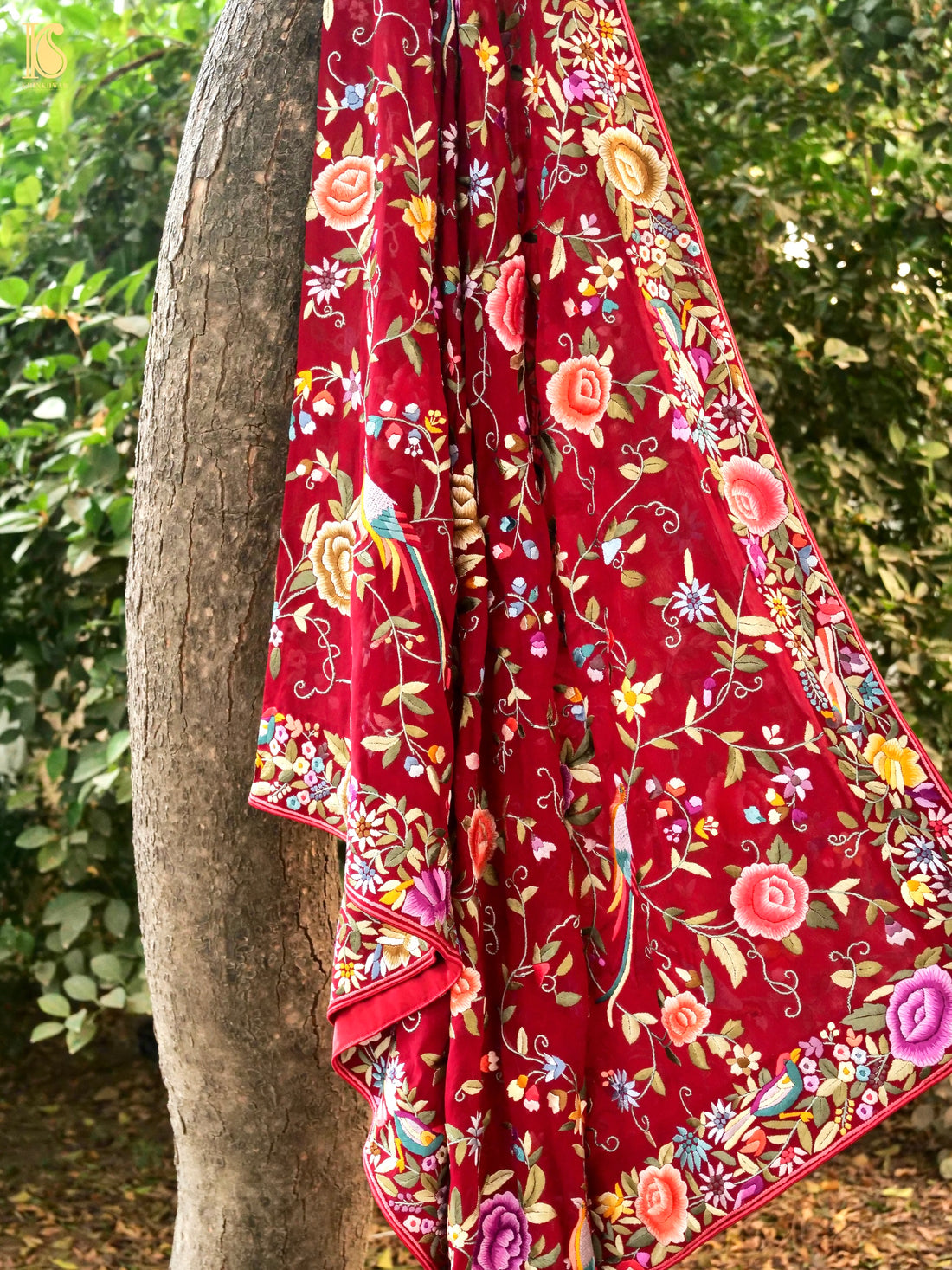 Parsi Gara Pure Georgette Dupatta