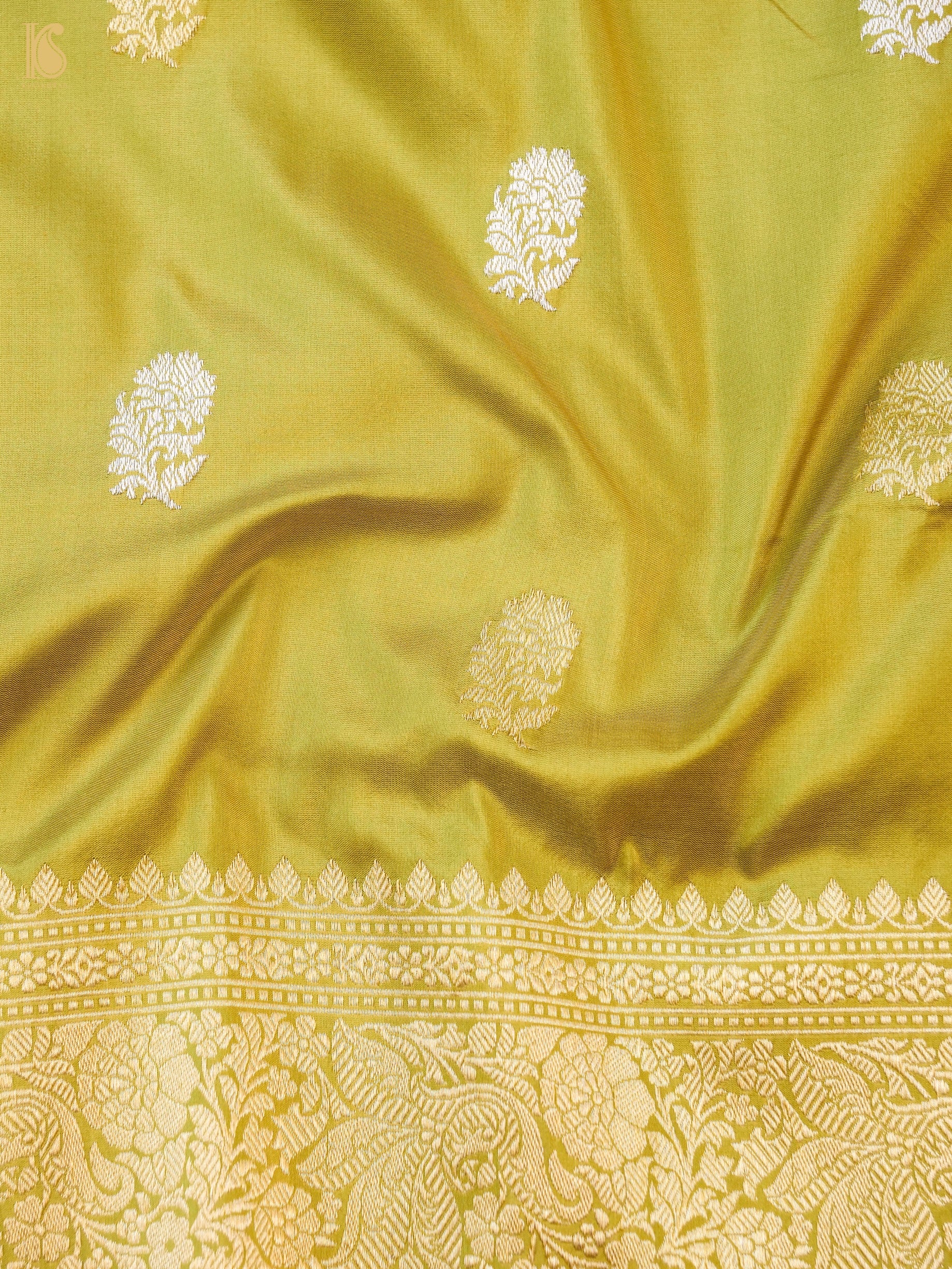 Shop Gold Tussar Silk Saree With Zari Woven Floral And Foliage Designs  Collection Online at Soch India