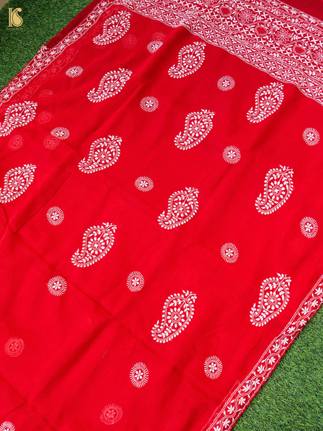 Chikankari Pure Georgette Saree