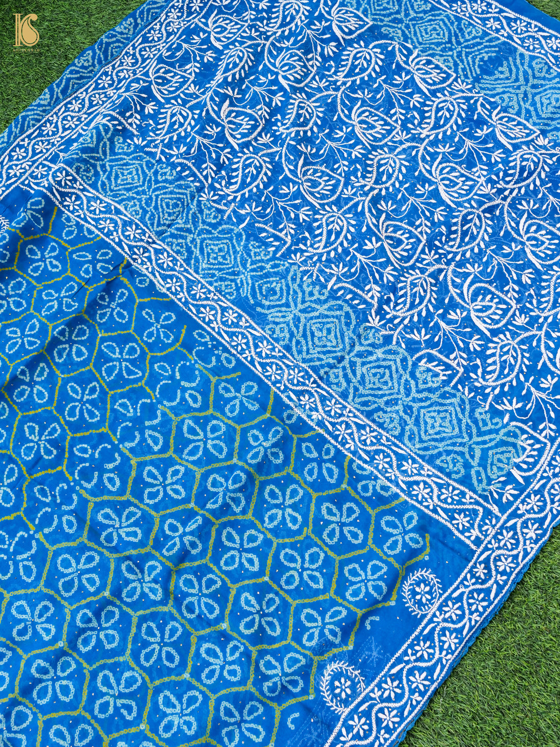 Chikankari Bandhani Georgette Saree