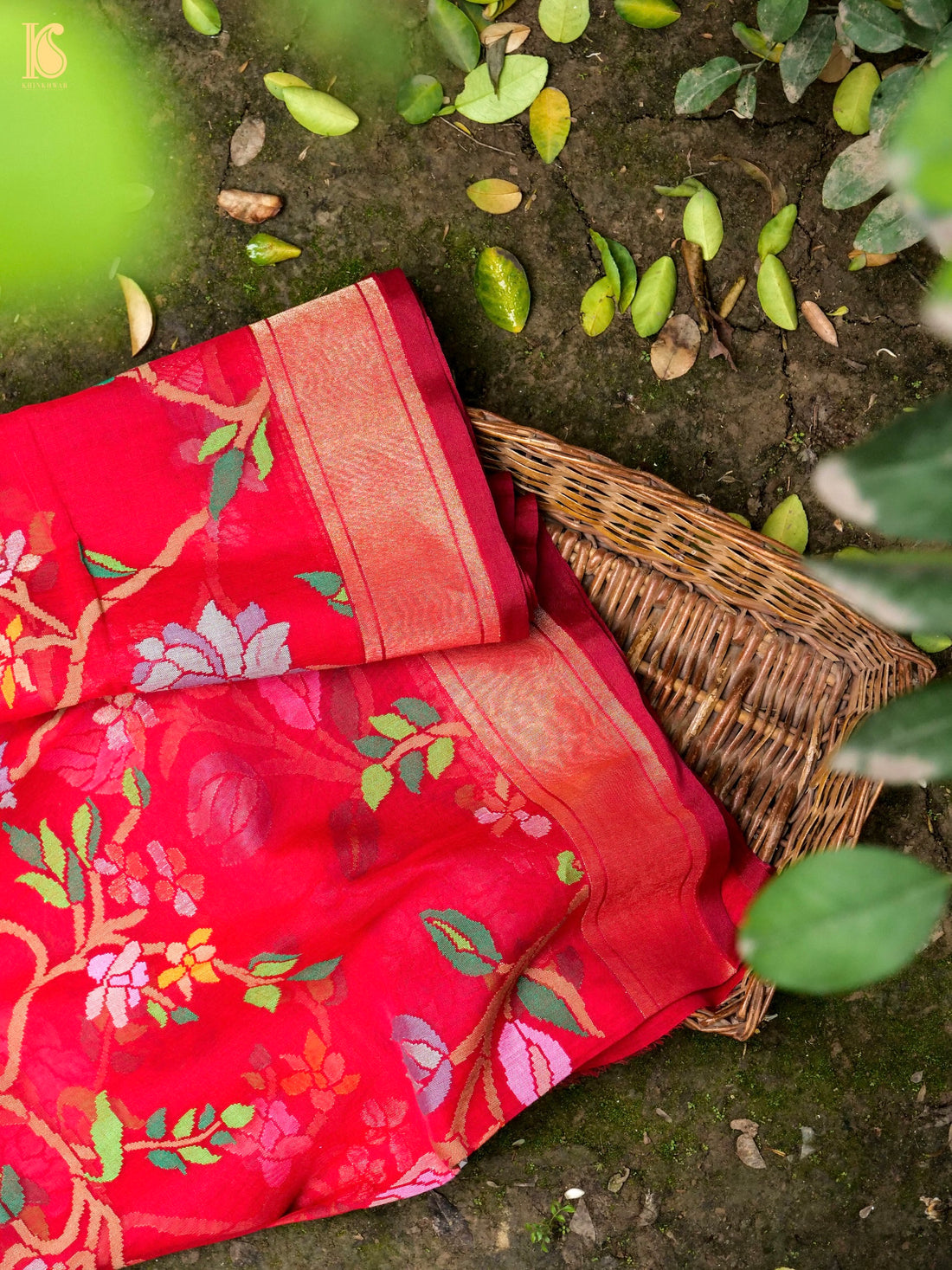 Handloom Banarasi Real Siver Zari Cotton Rakhtambari Saree