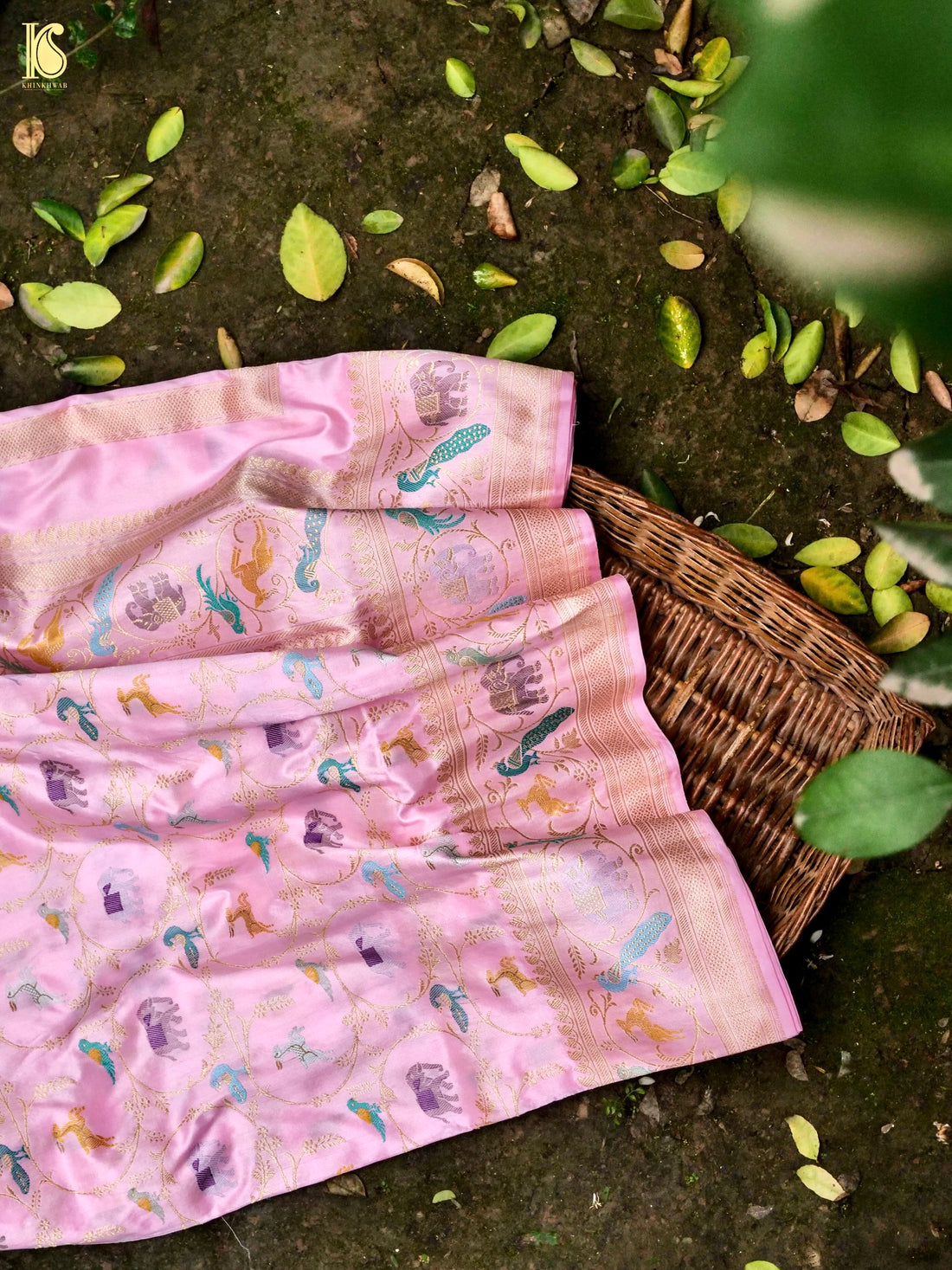 Handloom Banarasi Katan Silk Shikargah Saree