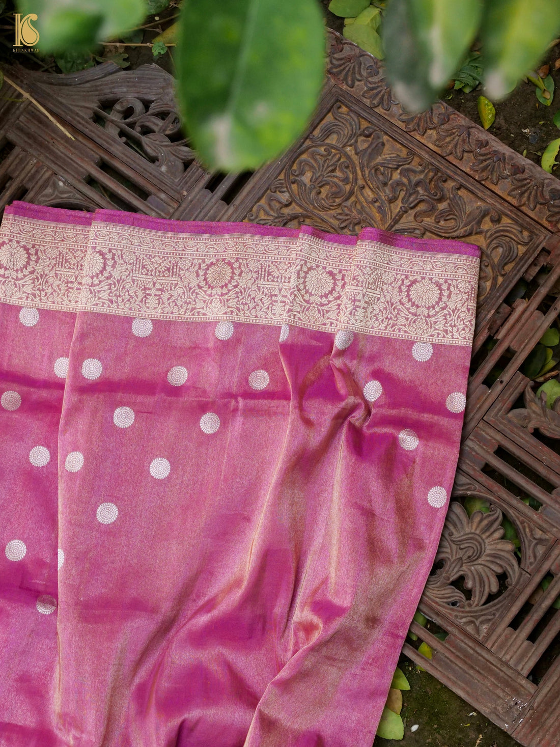 Handloom Banarasi Tissue Silk Rekha Saree