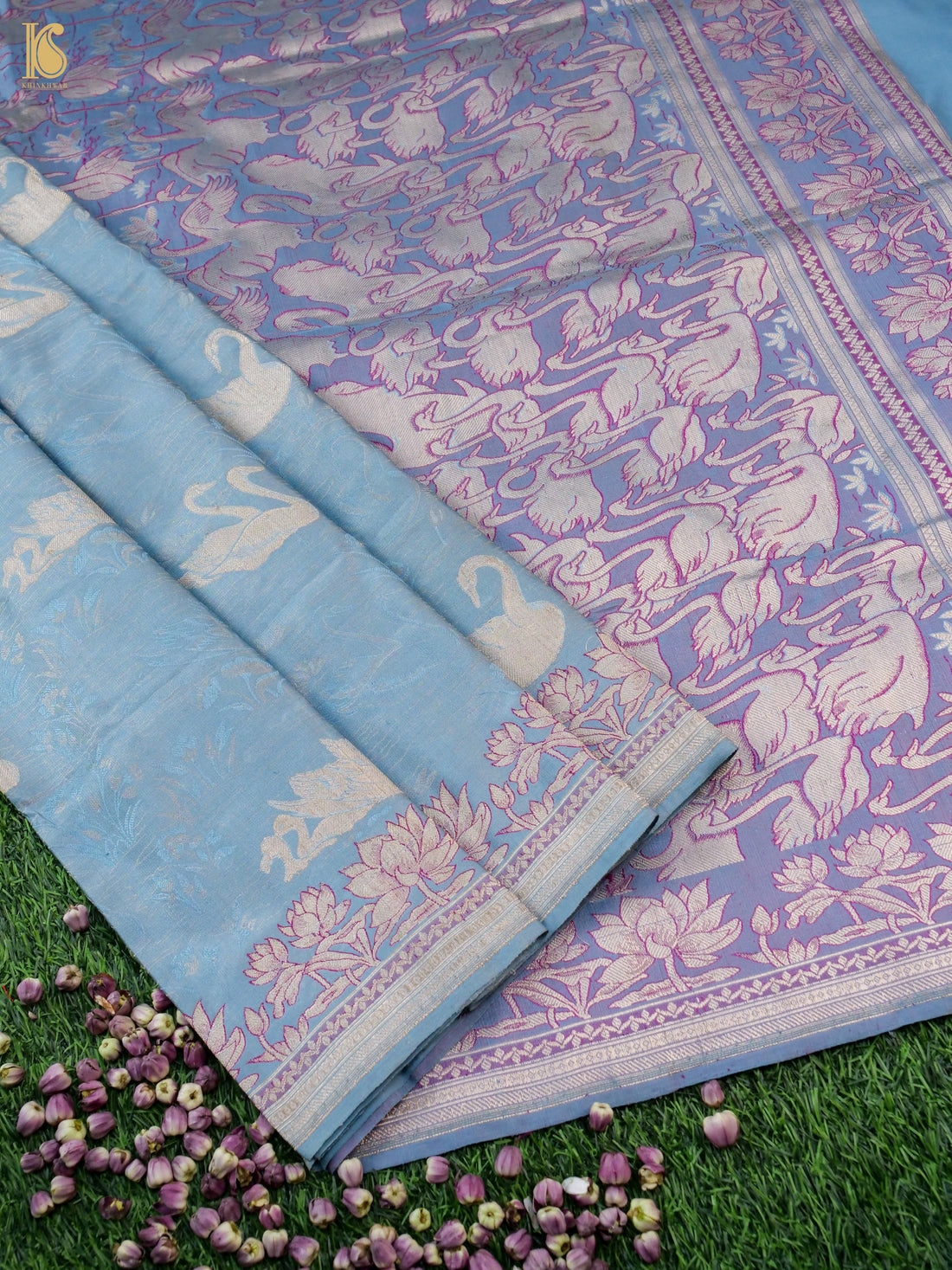 Handloom Banarasi Mashru Silk Tanchoi Saree