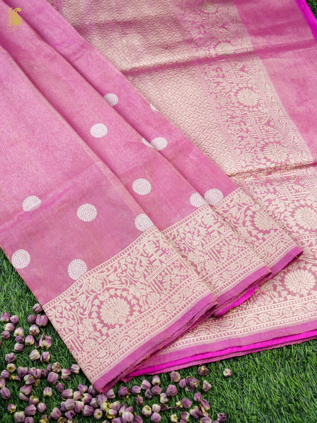Handloom Banarasi Tissue Silk Rekha Saree
