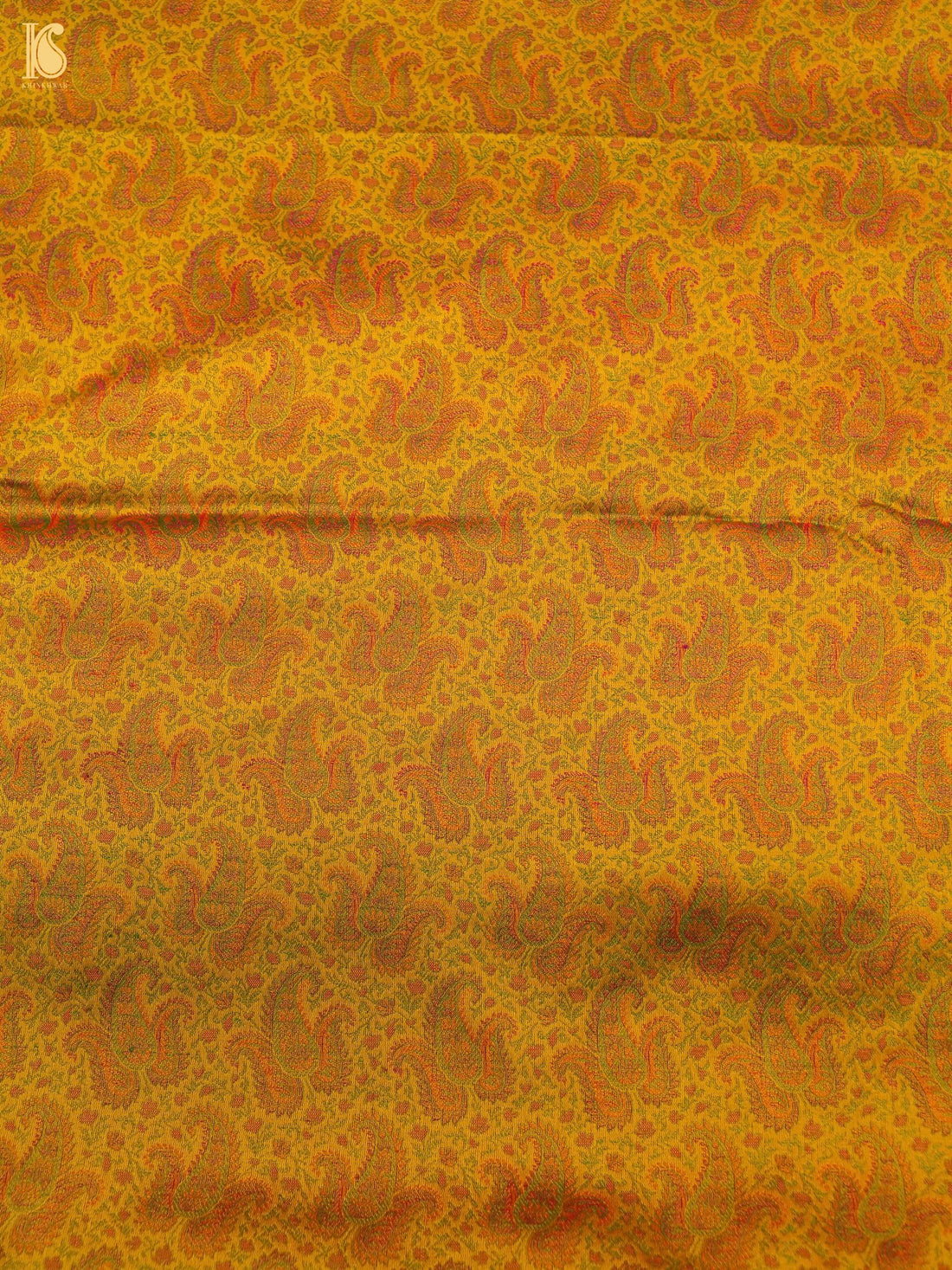 Handloom Banarasi Royal Ambi Tanchoi Silk Fabric