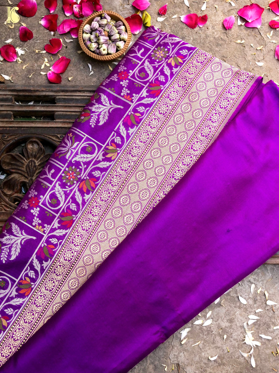 Banarasi Handloom Pure Katan Silk Kadwa Saree