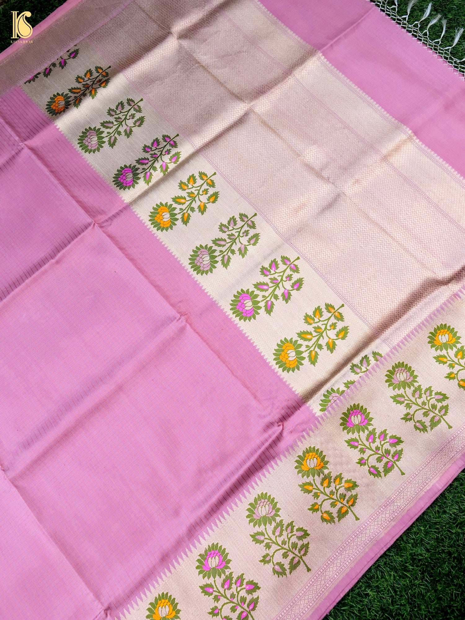 Banarasi Handloom Pure Katan Silk Kadwa Tilfi Saree
