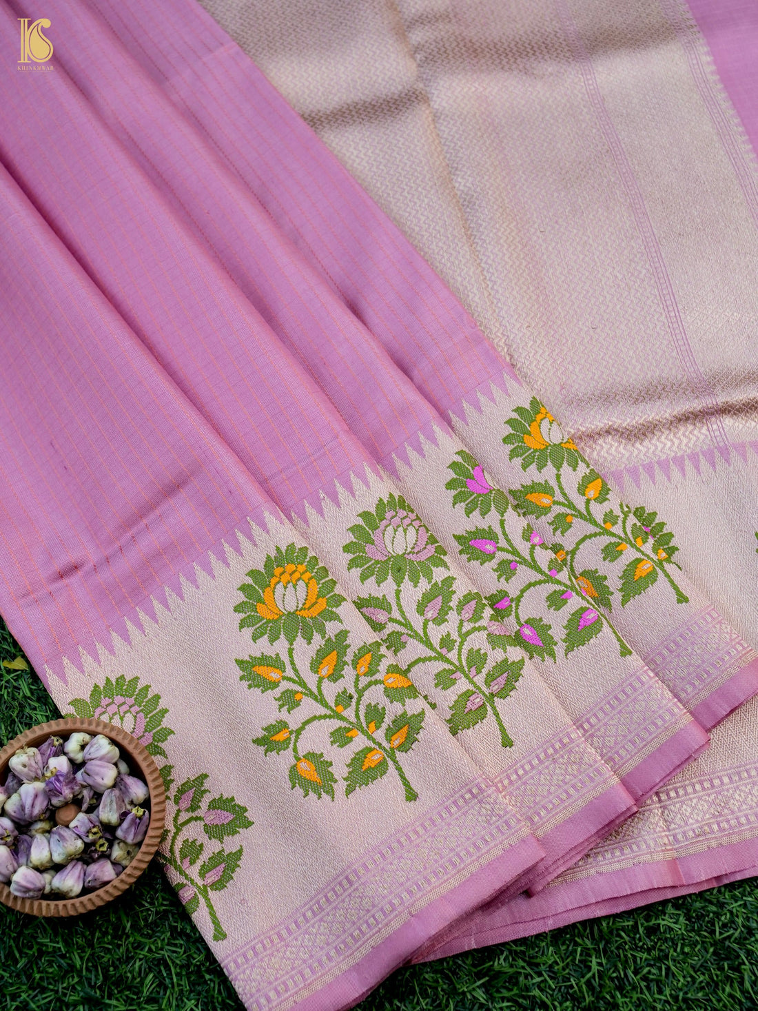 Banarasi Handloom Pure Katan Silk Kadwa Tilfi Saree