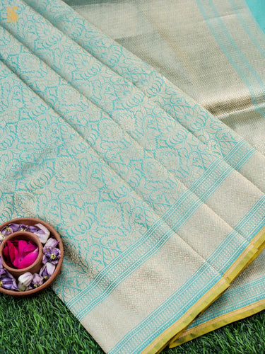 Handloom Banarasi Katan Silk Zari Tanchoi Saree