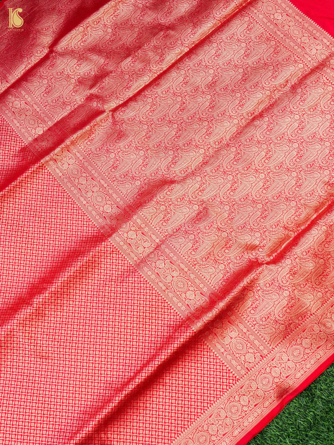Handloom Banarasi Katan Silk Zari Tanchoi Saree