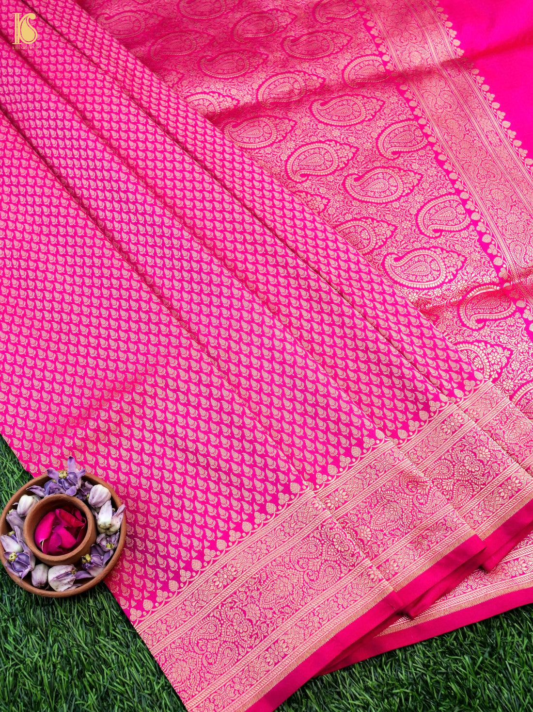 Handloom Banarasi Katan Silk Zari Tanchoi Saree