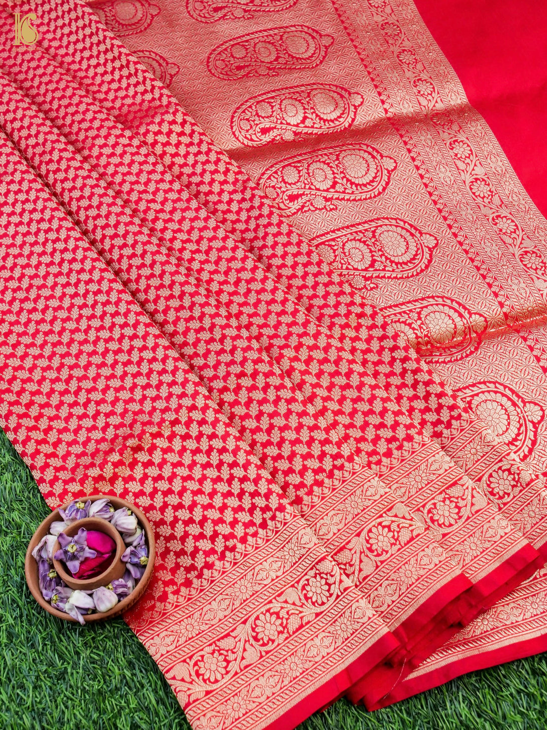 Handloom Banarasi Katan Silk Zari Tanchoi Saree