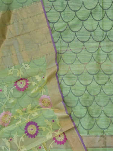 Handloom Banarasi Dupion Silk Fabric 3 Piece Suit Set