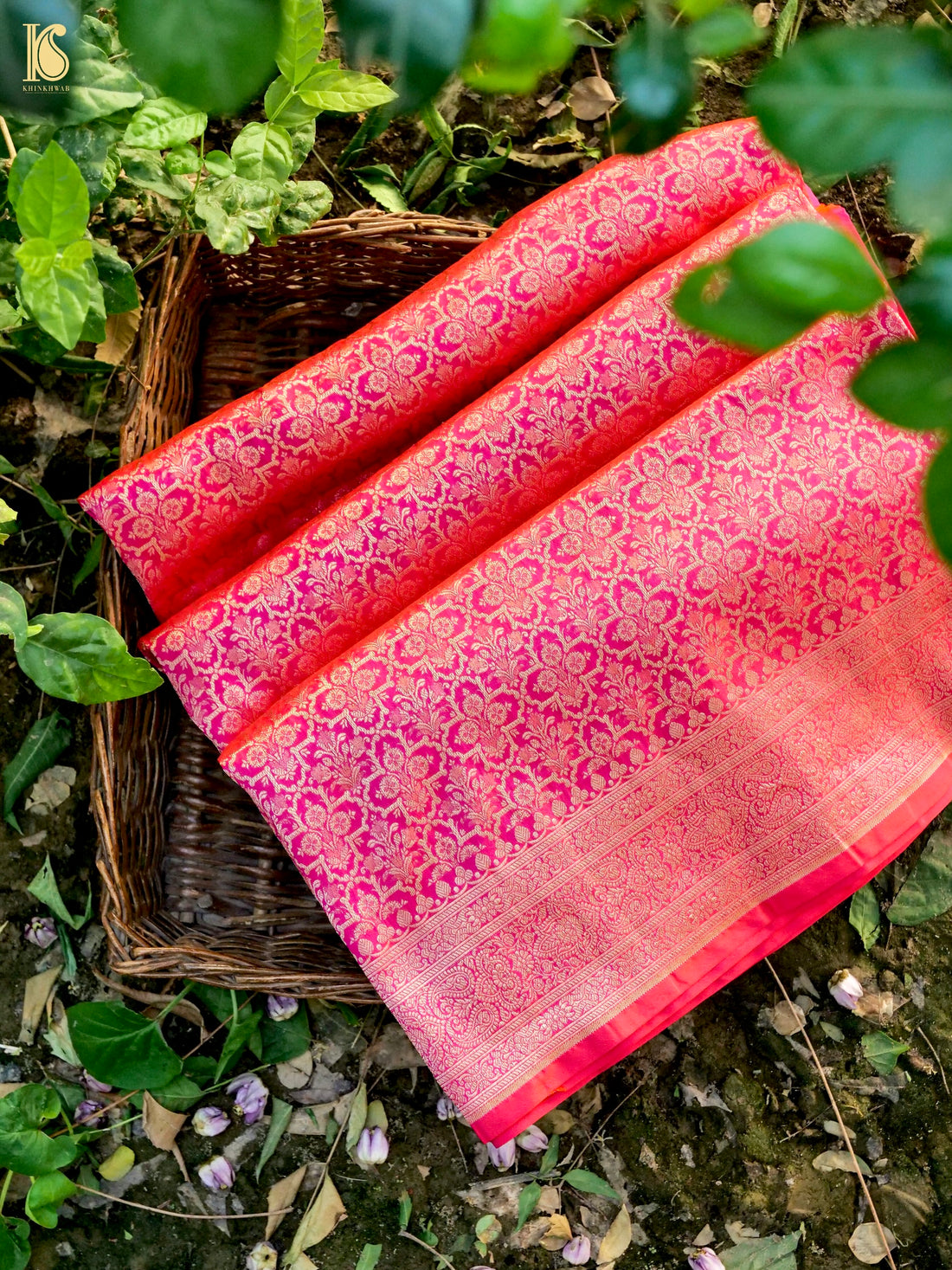 Handloom Banarasi Katan Silk Zari Tanchoi Saree