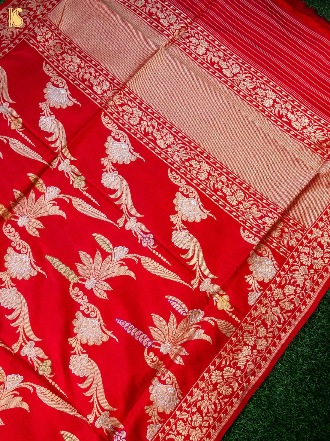 Handwoven Banarasi Katan Silk Kadwa Dupatta