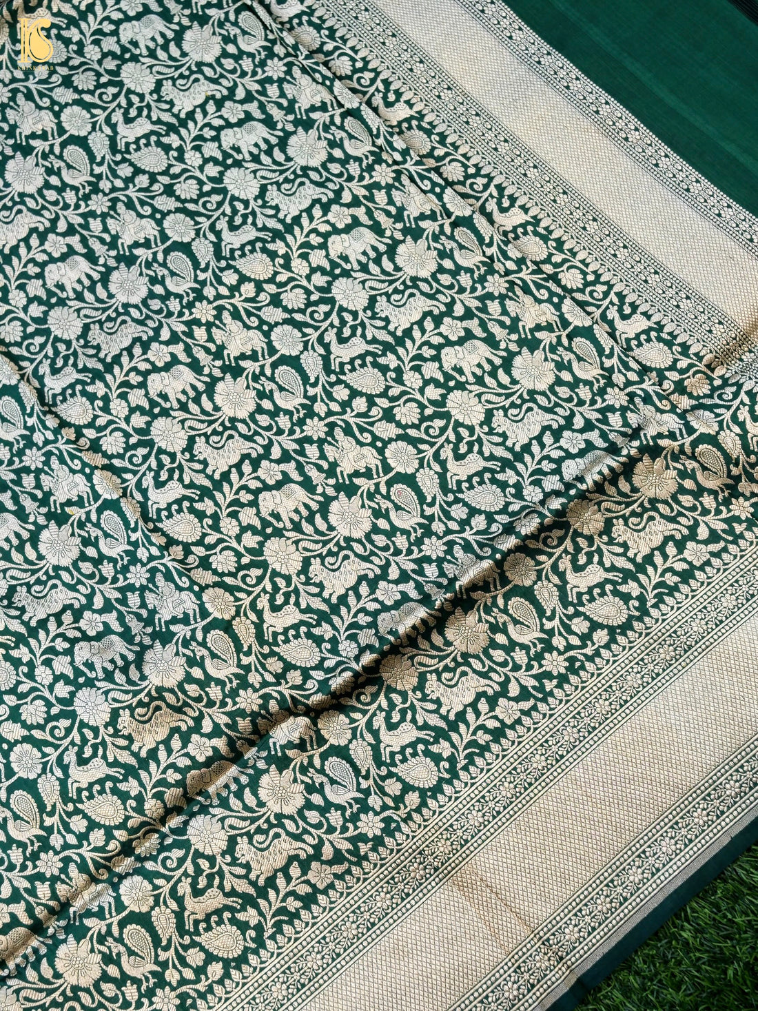 Handloom Banarasi Katan Silk Shikargah Dupatta