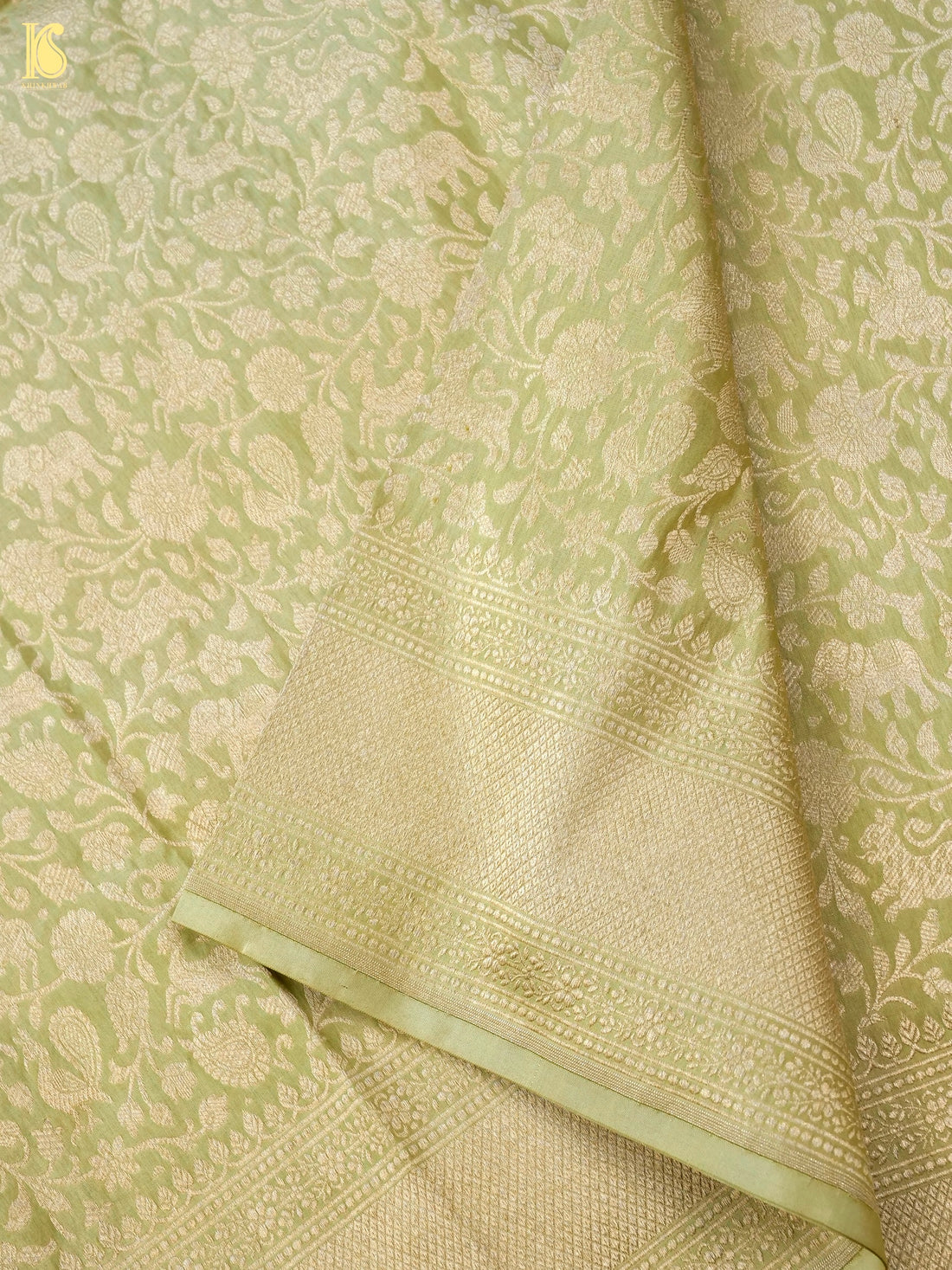 Handloom Banarasi Katan Silk Shikargah Dupatta