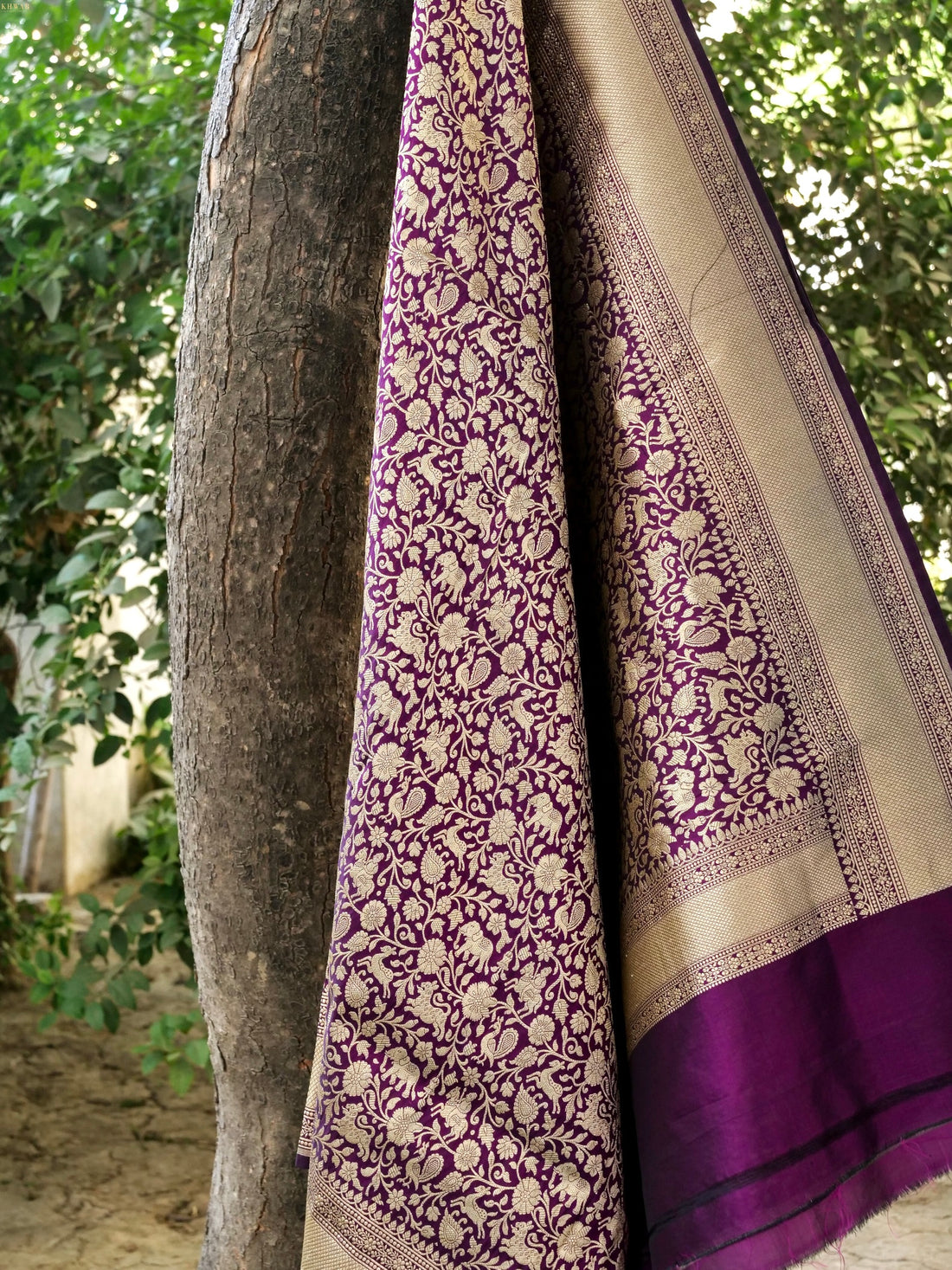 Handloom Banarasi Katan Silk Shikargah Dupatta