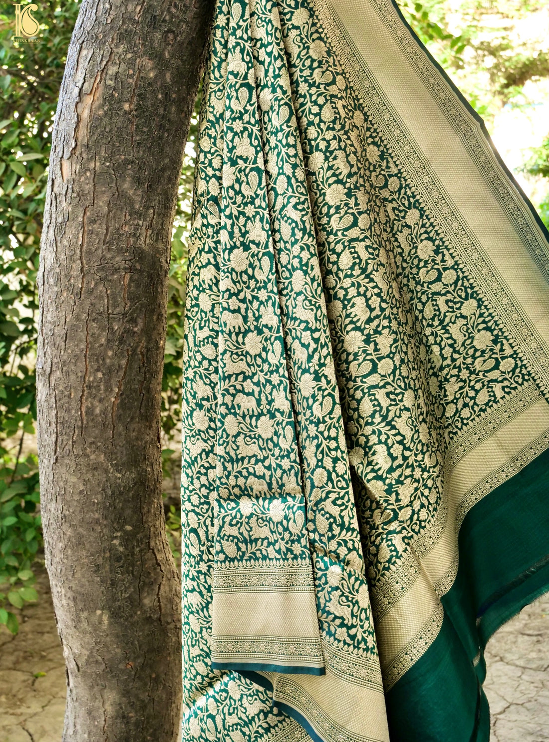 Handloom Banarasi Katan Silk Shikargah Dupatta