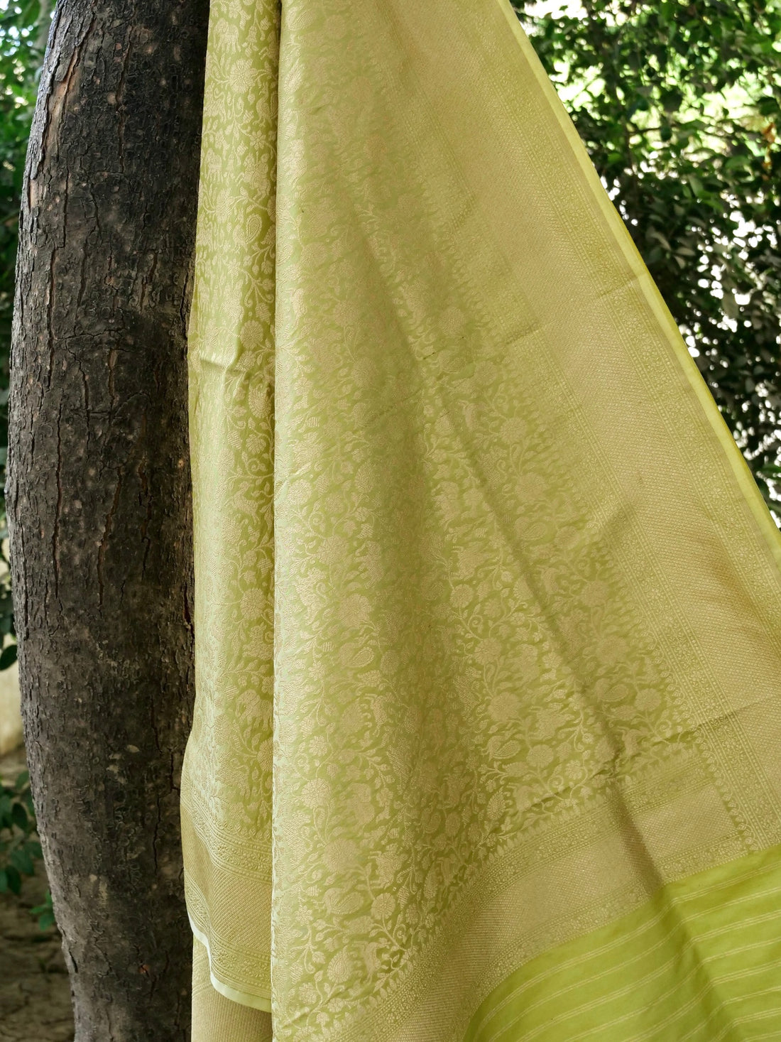 Handloom Banarasi Katan Silk Shikargah Dupatta