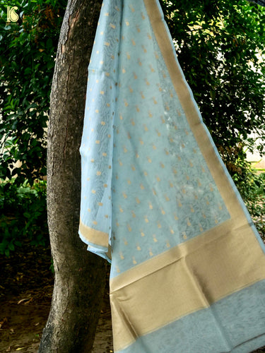 Handloom Banarasi Kora Silk Dupatta