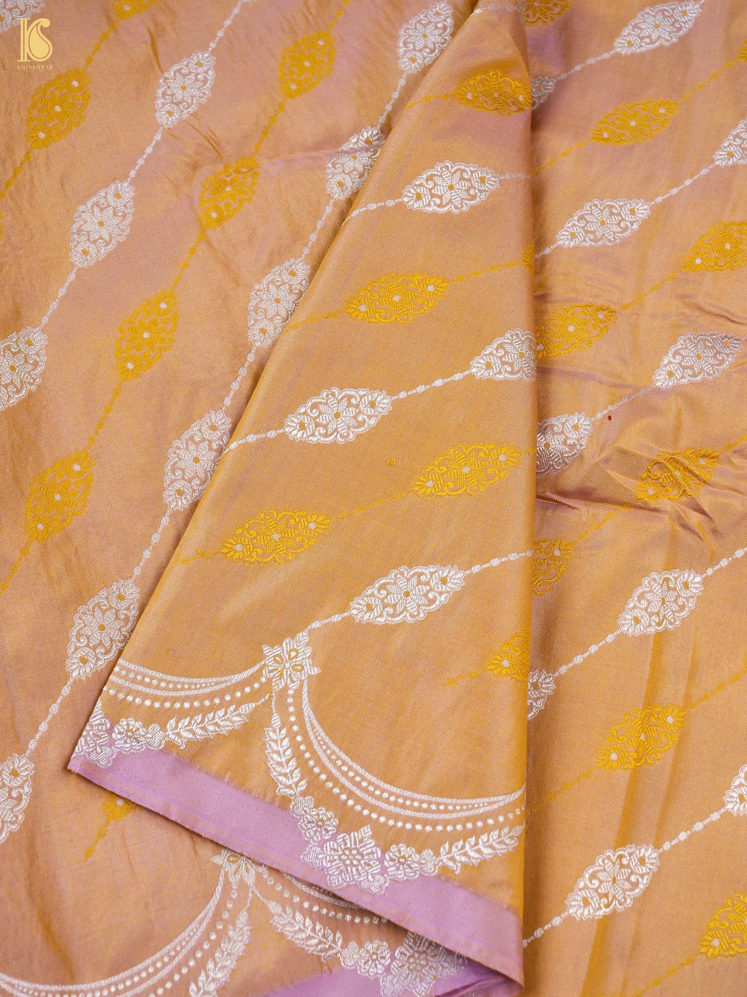 Handloom Banarasi Pure Katan Silk Jaal Saree